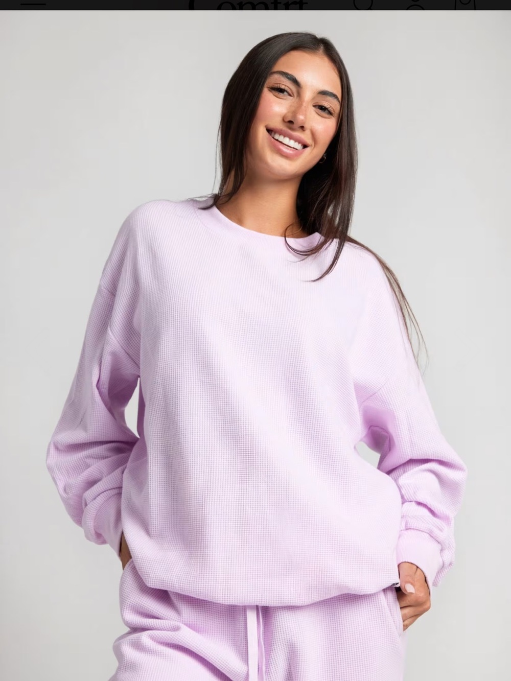 Waffle Lounge Long Sleeve in Opal